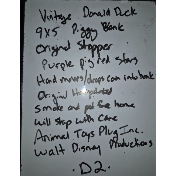 Donald Duck Vintage Plastic Coin Bank - Picture 9 of 9